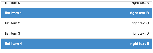 Multiple Selectable Items Example